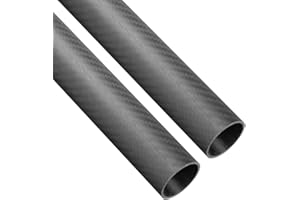 FANCYWING 500mm (19.6 inches) 37mm x 40mm x 500mm Carbon Fiber Tubes Matte Surface 3K Roll Wrapped 100% Pure for Quadcopter Multicopter (2PCS) …