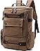 Canvas Backpack, Aidonger Vintage Canvas School Backpack Hiking Travel Rucksack Fits 15'' Laptop (Coffee)