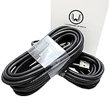 Two (2) Pack Black 10 Foot Micro USB Data Charging Fast Rapid Cables for Samsung Galaxy S7 S6 Note 5 4 Compatible with Motorola LG HTC
