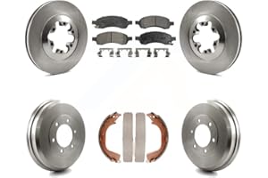 Transit Auto Front Rear Disc Brake Rotors Semi-Metallic Pads And Drum Kit Replacement For Chevrolet Colorado GMC Canyon K8F-1