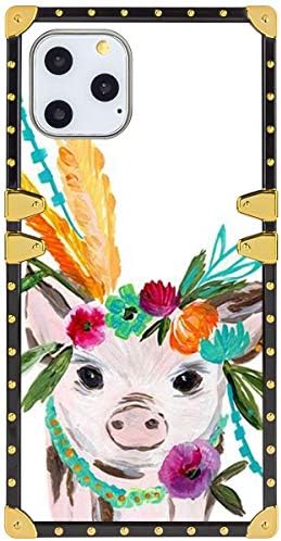 Flower Pig Painting Cover Case Fit Apple iPhone 11 Pro Max 6.5"