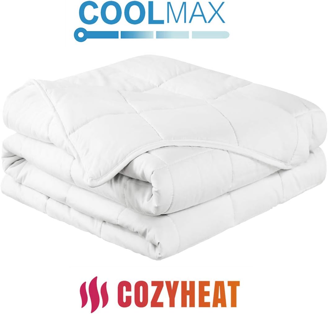 COHOME Blanket for Adults,Soft Breathable Cooling Heavyweight Blankets for Bed Couch Sofa 48''x72'',White