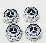 TSD 4 Pcs Separate Zinc Alloy Car License Plate Frame Universal Bolt Screws Fasteners for Mercedes Benz Series