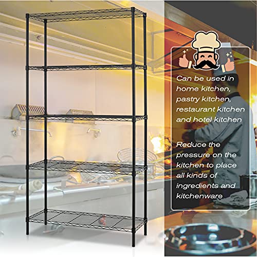 HCY 5Tier Storage Shelf Heavy Duty Storage Shelving Unit NSF Height