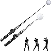 ROYMADE Golf Swing Trainer Telescopic Swing Aid Warm Up for Tempo Grip Strength Right Hand Golf Training Suit for Indoor Outd