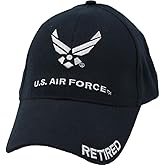 Eagle Crest U.S. Air Force Retired Baseball cap, Navy Blue, Adjustable
