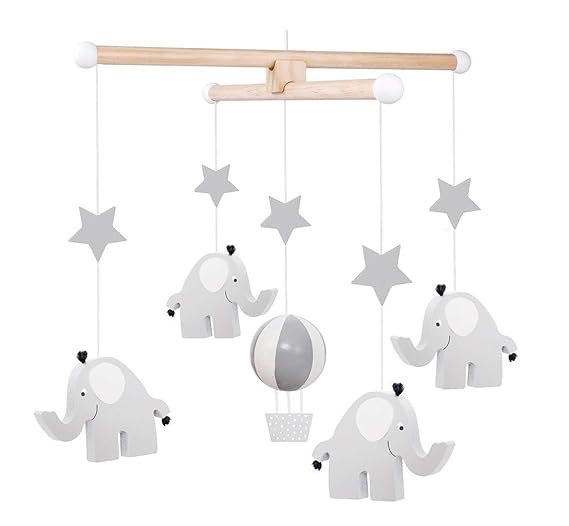 JABADABADO Mobile Elefant Grau T250