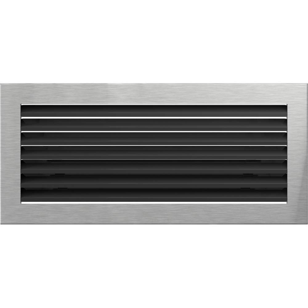 kratki 37SZ/Fresh Ventilation, Fireplace Grille, Polished, 17 x 37 cm