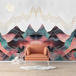 Wall Mural Nordic Style Nature Landscape Removable Wallpaper Wall Sticker for Bedroom Living Room - 66x96 inches