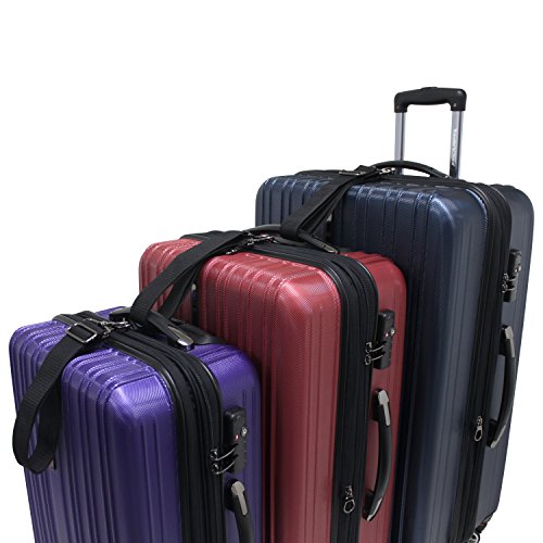 Traveler's Choice Tasmania 100% Pure Polycarbonate Expandable Spinner Luggage 3-Piece, Navy - Thumbnail 4