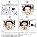 COKOHAPPY Day of the Dead, Skeleton Face Tattoo Sticker, 8 Sheets Sugar Skull, Red Roses Temporary Face Tattoo Halloween Makeup Kit for Women
