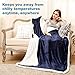 LANGRIA Sherpa Blanket Super Soft Warm Breathable Lightweight Reversible Bed or Couch Throw Fleece Blanket Eco-Friendly Easy Care for Winter (60 x 80 inches Twin Size, Navy Blue)