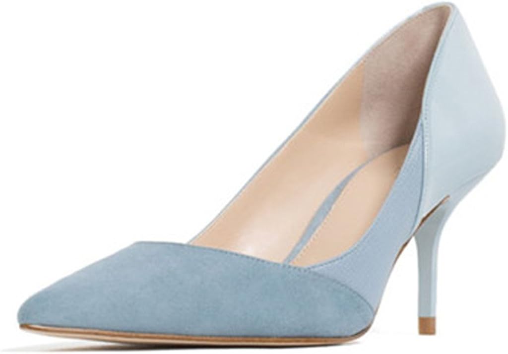 SUNROLAN Maggie Women's Patchwork Pointed Toe High Heels Stiletto Dress Pumps Shoes