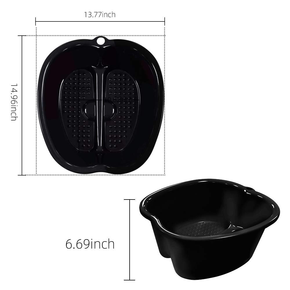 Ownest Foot Bath Spa,Water Spa and Foot Massage, Sturdy Plastic Foot Basin for Soaking Foot,Toe Nails, and Ankles,Pedicure,Portable Foot Tub-Black: Health & Personal Care