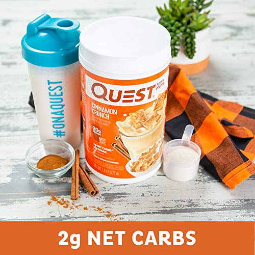 Quest Nutrition Cinnamon Crunch Protein Powder; 20g Protein; 1g Sugar; Low Carb; Gluten Free; 1.