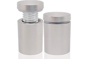 5/8" x 1" Wall Standoff Mounts Screws, Lantee 8 Pcs 16 x 25mm Stainless Steel Mounting Hardware Bolts for Signs, Glass, Acrylic, Graphics, Panels