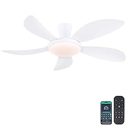 PHORUS 48" White Ceiling Fan with Lights and