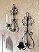 Set of Two Decorative Brown Metal and Pear Glass Wall Sconce Candle Holder Wall Lighting - Set of Two Pear Sconces, Perfect for a Living Room Dining Room or Entry Way