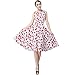 Fancyqube Women's Vintage 1950's Rose Floral Party Cocktail Dress