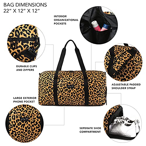Jadyn 22" Women's Large Duffel/Weekender Bag with Shoe Pocket, Travel