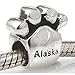 Alaska Big Bear Paw 925 Sterling Silver Bead Fits European Brand Charms Bracelets