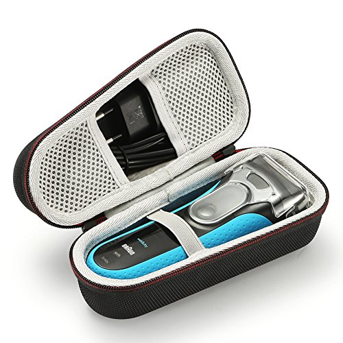 Hard Case Travel Carrying Bag for Braun Series 3 ProSkin 3040s Men's Electric Razor (device and accessories are not included) - Black - Thumbnail 5