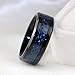Couple Ring Bridal Set His Hers Black Gold Plated Blue CZ Stainless Steel Wedding Ring Band