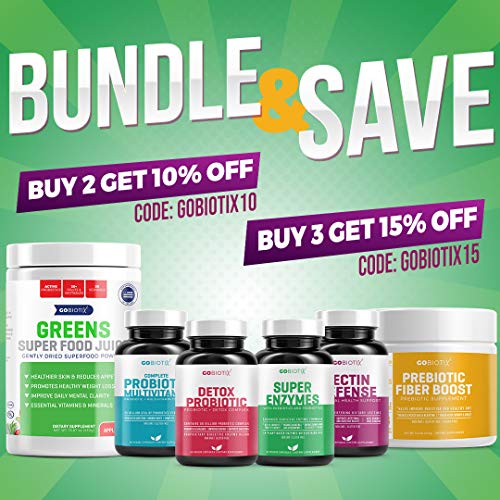 GoBiotix Greens Superfood Juice Organic Green Veggie Powder 20+ Fruits & Vegetables