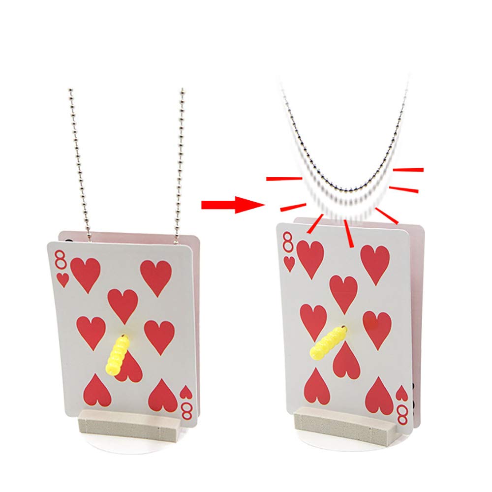 Enjoyer Chain Thru Sword Card Magic Tricks Close up Magician Props Stage Illusions Mentalism Magic Gimmick