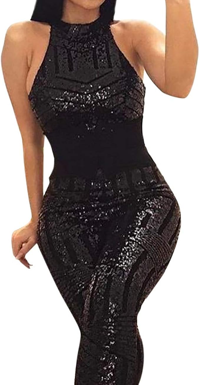 Nevera One Piece Night Club Outfits For Women Halter Top Sequin Shiny Pants Bodycon Jumpsuit Clothing Amazon Com Nevera One Piece Night Club Outfits For Women Halter Top Sequin Shiny Pants Bodycon Jumpsuit Clothing Amazon Com