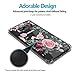 KIOMY Case for Girls Clear with Purple Flowers Design Shockproof Bumper Protective Case for Samsung Galaxy S8 Plus Flexible Silicone Slim Fit Cute Floral Pattern Print Rubber Cover for Women