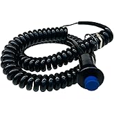 Blue Snap Action Corded Momentary Button, 10 amp, Transbrake, Nitrous, Function, Made in U.S.A.