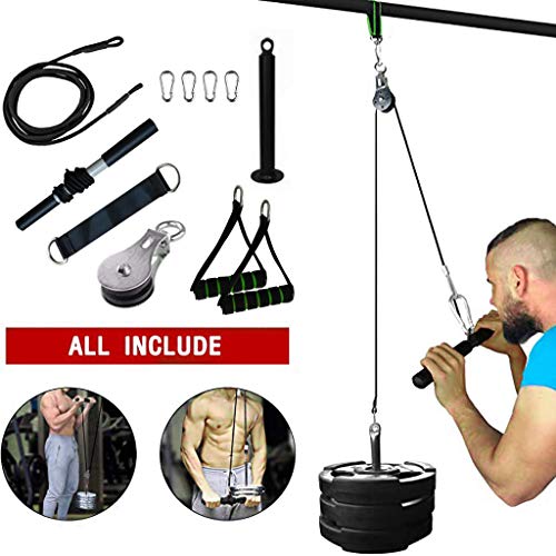 Fitness LAT Lift Pulley System,High Strength Nylon Rope Rally  Sets,Lifting Forearm Arm Strength Fitness Equi