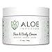 Aloe Infusion Face & Body Moisturizer Cream - Organic Aloe Vera, Shea Butter, Coenzyme Q10, Grape Seed Oil, Kukui Nut Oil - For Acne, Eczema, Psoriasis, Sensitive Skin, Dry & Itchy Skin