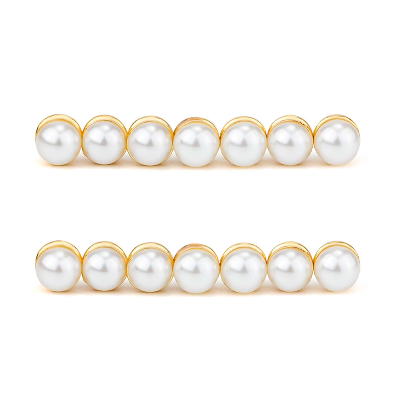 Photo 1 of 14 Sets Wedding Veil Weights, Magnetic Pearls Double Sided Pearl Magnets Artificial Pearls Magnetic Button Strong Hijab Magnets for Wedding Dress Clothes Scarves Women Girls Bridal (Gold)