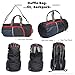 IGRU Sport Convertible Black Duffle Backpack for Active Men with Free Laundry Bag - 22 Inch