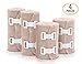 Premium Elastic Bandage Wrap - 4 Rolls + 8 Clips - Athletic Wrap - Bandage Compression Tape Roll Ankle Wrist Leg Elbow Knee Sprains and Strains