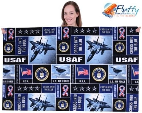 Amazon Com Sykel Us Air Force Fleece Blanket Air Force Fleece Throw Blanket Air Force Blanket Home Kitchen