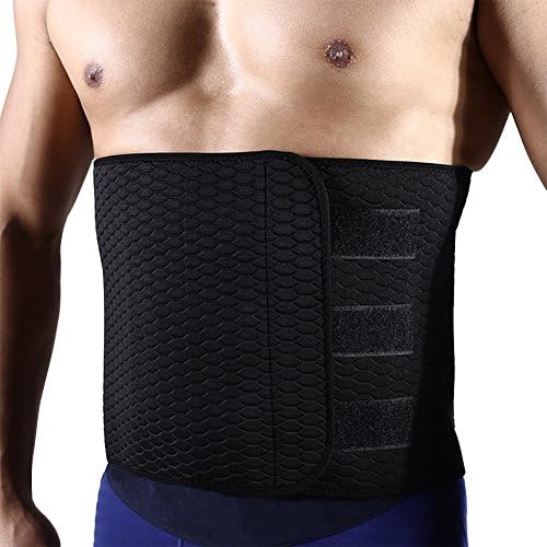 Hero Selected Sweat Waist Trimmer, Neoprene Waist Trainer Adjustable Widened Ab Belt for Men-Weight Loss/Abdominal Muscle/Back Support