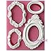 Funshowcase Sugarcraft Vintage Oval Mirror Frames Silicone Mold
