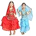 Pilot-trade Girl Belly Dance Costume 3 Layers Skirt Hip Scarf Veil Sets