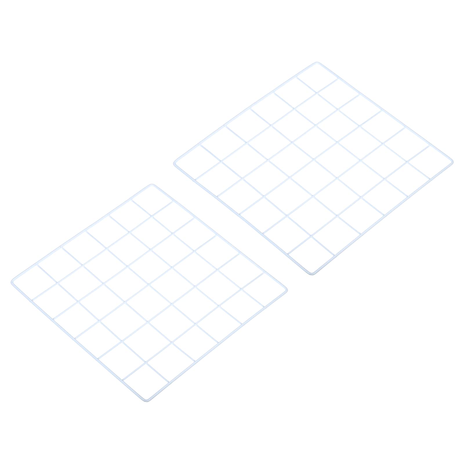 PATIKIL 12"x12" Wire Grid Panel, 2 Pack Wall Grid Decorative Panels Board Photo Pictures Display Decor Hanging Organizer for Home Office, White