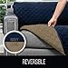 Sofa Shield Original Patent Pending Reversible Chair Slipcover, 2 Inch Strap Hook, Seat Width Up to 23 Inch Machine Washable Furniture Protector, Slip Cover Throw for Pets, Kids, Chair, Navy Sand