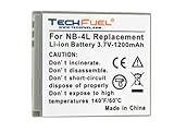 Canon PowerShot ELPH 100 HS Digital Camera Replacement Battery - TechFuel Professional NB-4L Battery