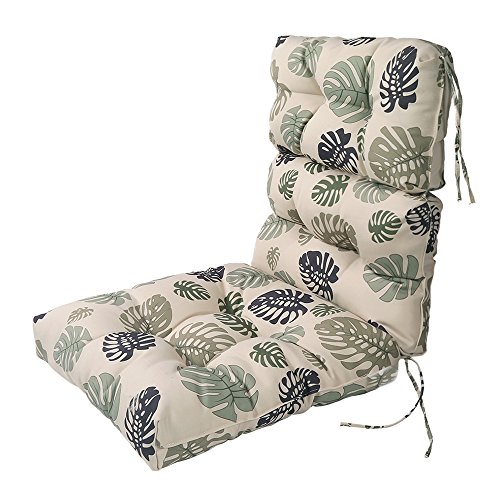 LNC Indoor Seat Cushions Outdoor Lounge Chair Cushions Patio High Back Chair Cushion Green Leaf