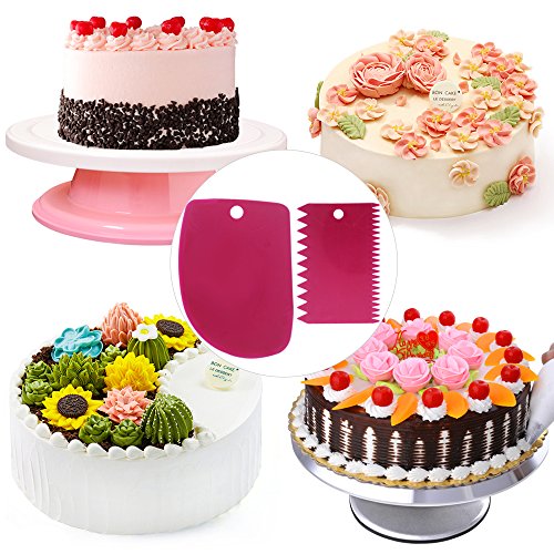 image for DaKuan Cake Scraper Smoother Tool Set, 12 pcs Cake Smoothing Cutter Pl