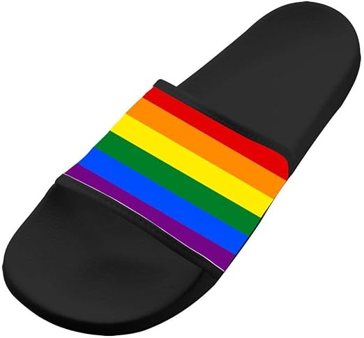 gay pride nike slides