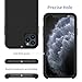 iPhone 11 Pro Case 5.8 inch FLOVEME Liquid Silicone Gel Rubber Soft Protective Mobile Phone Case Compatible with iPhone 11 Pro 2019 Soft Flannel Lining Shockproof Basic Phone Cover (Black)