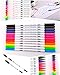 MengRan Dual Tip/Double Head/2 in 1 Caligraphy Brush Marker Pens & Porous Fineliner Pen Pastel Colored China Markers Fine Point 0.4 Drawing Pens for Art Office Supplies (12 Colors)