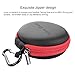 New Bee Headphone Headset Earphone Case High-end EVA Portable Protective Multipurpose Travel Holder Zipper Enclosure Storage Bag Case for Earphone Headset Earbuds Cable Key-Black(1-Pack)